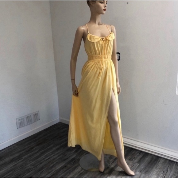 BCBGeneration maxi yellow sleeveless racerback dress size:XS - Picture 16 of 16
